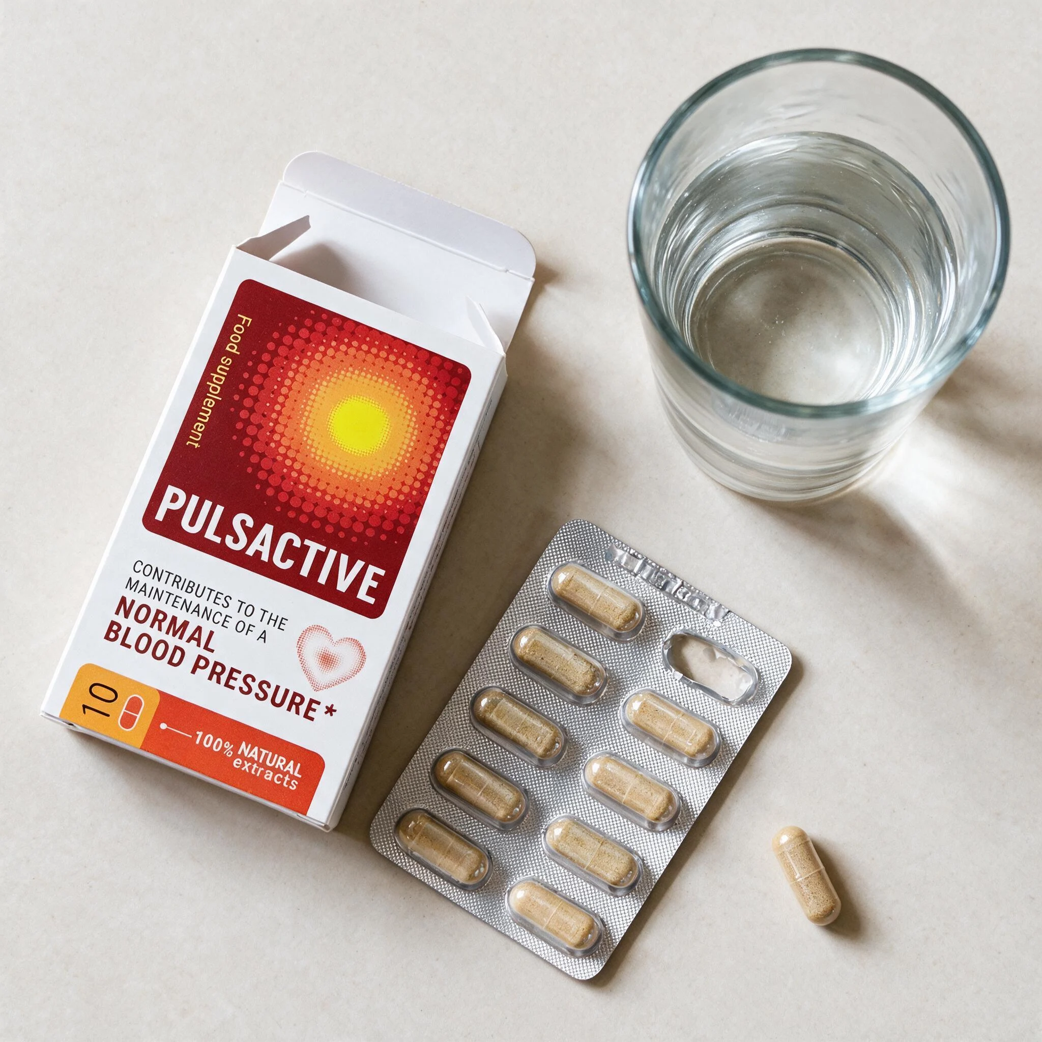 Dose diária recomendada de Pulsactive para controlo da tensão arterial